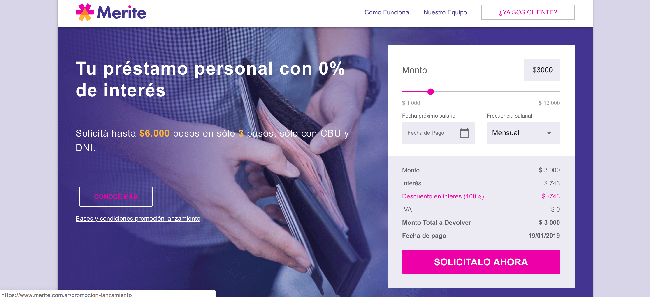 Merite - Préstamo de hasta $12 000