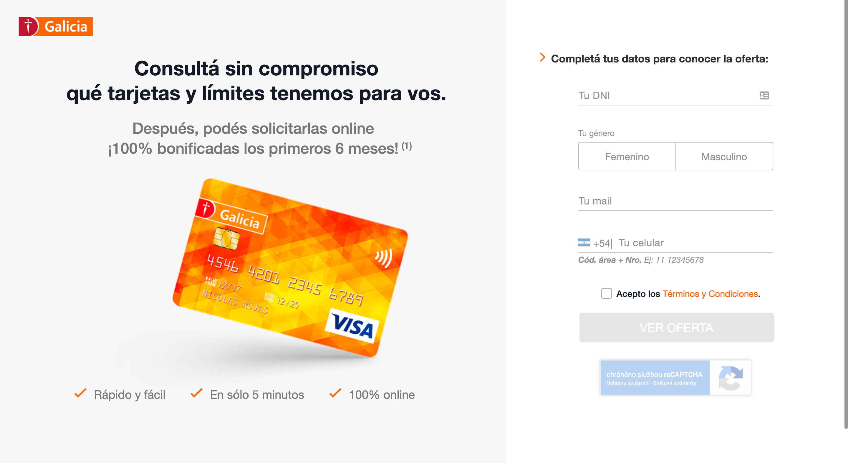 Banco Galícia Tarjeta Crédito
