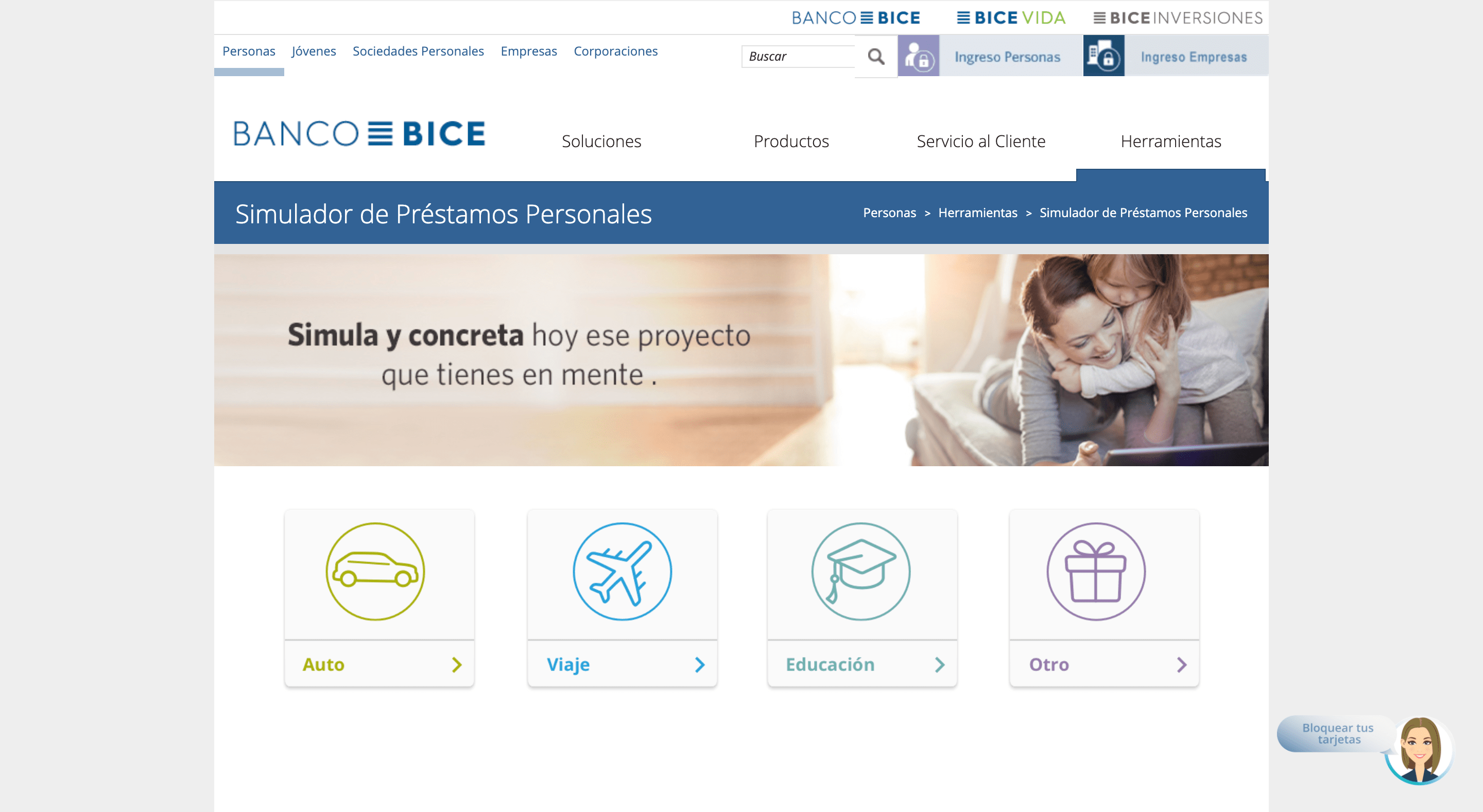 Banco BICE - Préstamos hasta $60 000 000