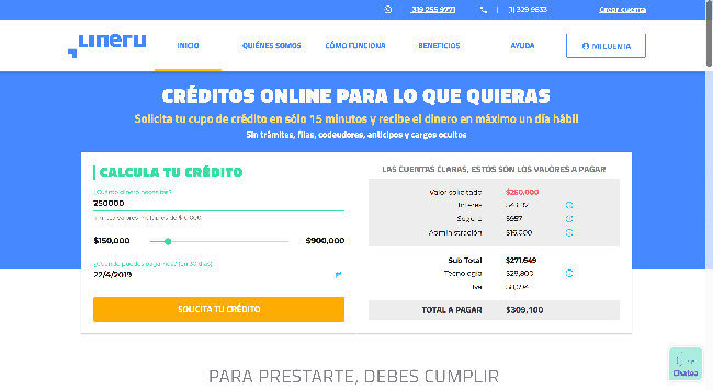 Lineru - Préstamo de hasta $900 000
