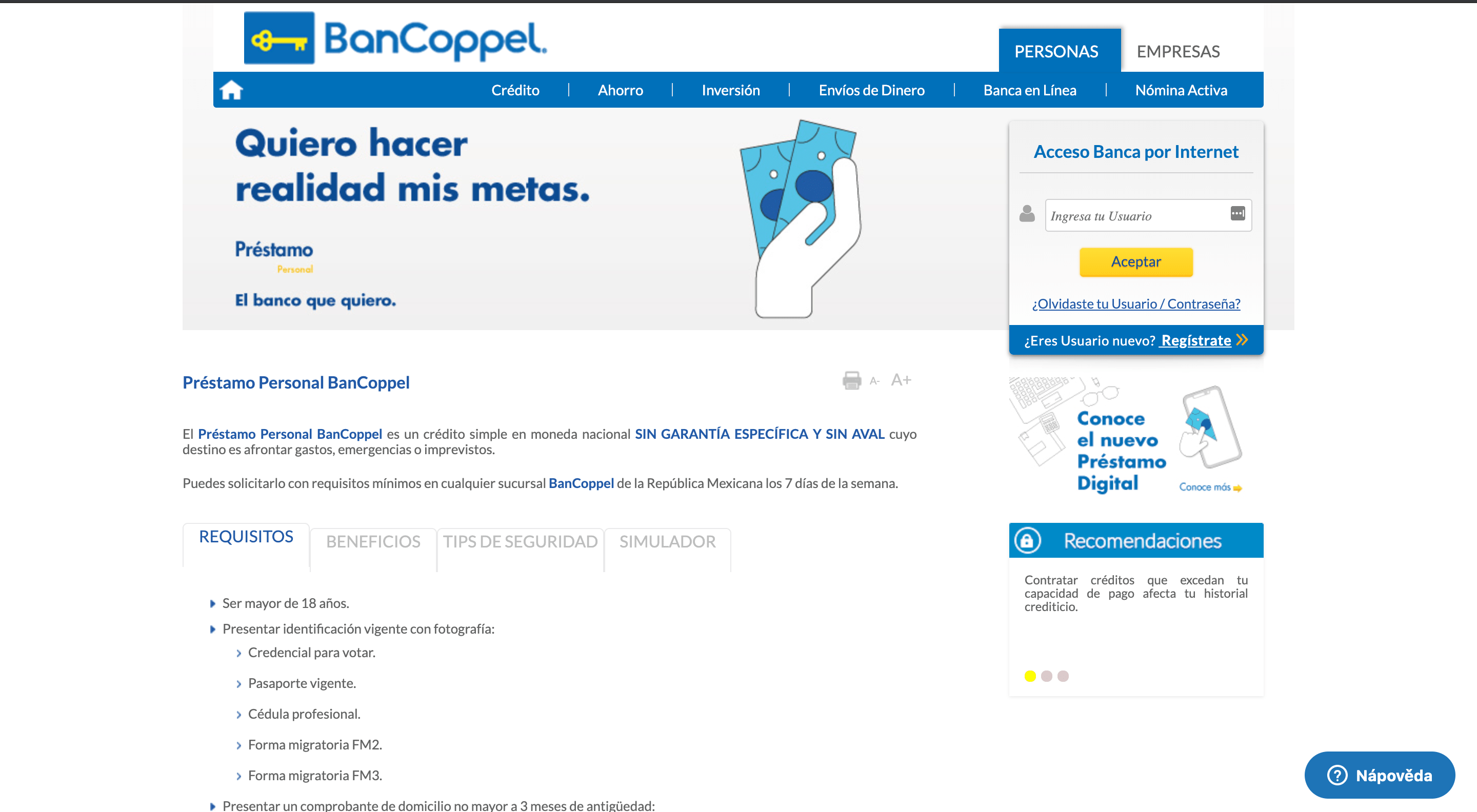 BanCoppel - Préstamos hasta $21 900