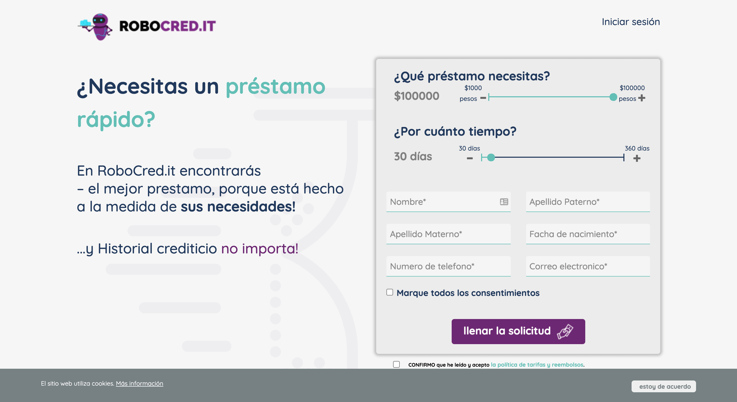 RoboCred.it - Préstamos hasta $100 000