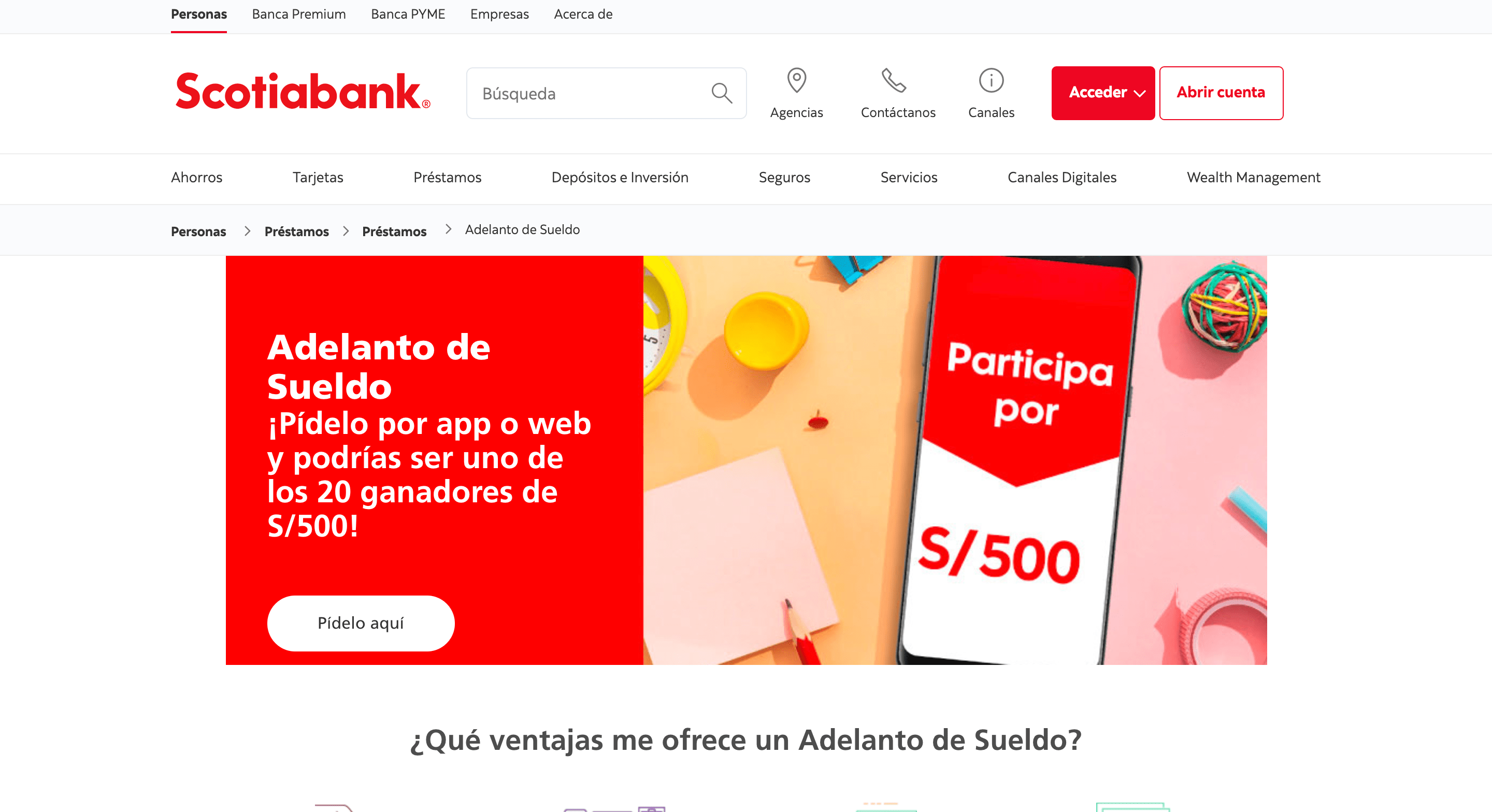 Scotiabank – Préstamo de hasta S/150 000